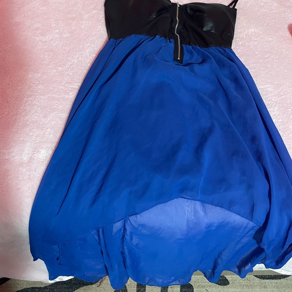 Deb Strapless Black and Blue Dress